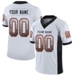 Fashion Drift Custom Wit Mesh Jersey Voetbal Zwart-Oranje Fashion Drift Custom Wit Mesh Jersey Voetbal Zwart-Oranje