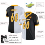 Split Fashion Football Zwart Goud-Wit Aangepast Mesh Split Fashion Football Zwart Goud-Wit Aangepast Mesh