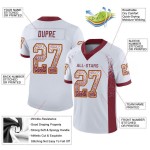 Drift Burgundy-Gold Jersey Voetbal Mesh Mode Wit Aangepast Drift Burgundy-Gold Jersey Voetbal Mesh Mode Wit Aangepast