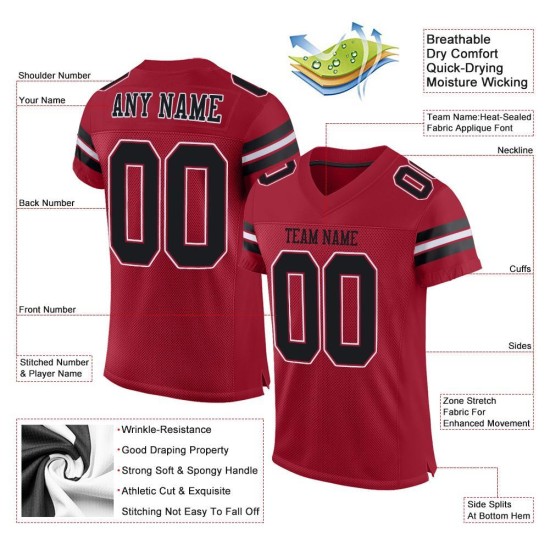 Voetbal Mesh Custom Authentiek Zwart-Wit Jersey Kardinaal Voetbal Mesh Custom Authentiek Zwart-Wit Jersey Kardinaal