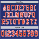Jersey Football Custom Oranje-Wit Throwback Authentieke Royal Mesh Jersey Football Custom Oranje-Wit Throwback Authentieke Royal Mesh