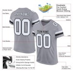 Wit-zwart mesh voetbalshirt op maat grijs licht authentiek