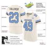 Mesh Grijs Licht Aangepast Jersey Authentieke Blauw-Steel Crème Voetbal Mesh Grijs Licht Aangepast Jersey Authentieke Blauw-Steel Crème Voetbal
