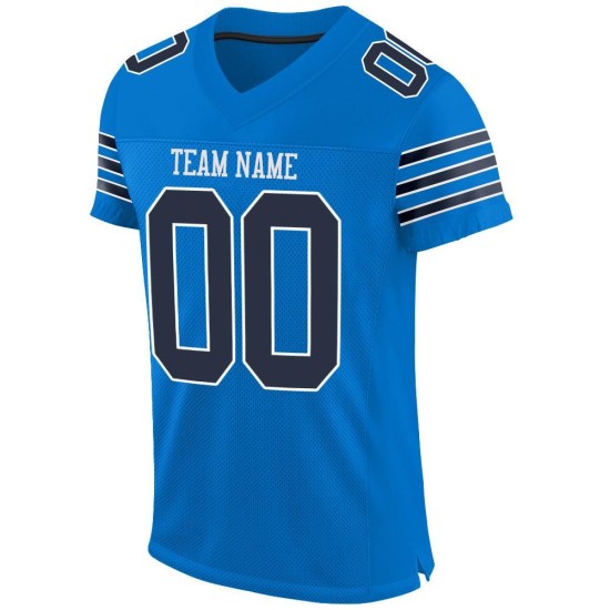 Custom Panther Blue Jersey Navy-Wit Mesh Football Authentiek Custom Panther Blue Jersey Navy-Wit Mesh Football Authentiek