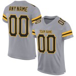 Voetbal Zwart-Goud Mesh Aangepast Licht Authentiek Grijs Jersey Voetbal Zwart-Goud Mesh Aangepast Licht Authentiek Grijs Jersey