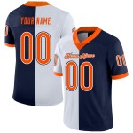 Jersey Fashion Football Custom Split Oranje-Wit Marineblauw Mesh