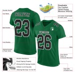 Voetbal Mesh Authentiek Zwart-Wit Kelly Custom Jersey Groen