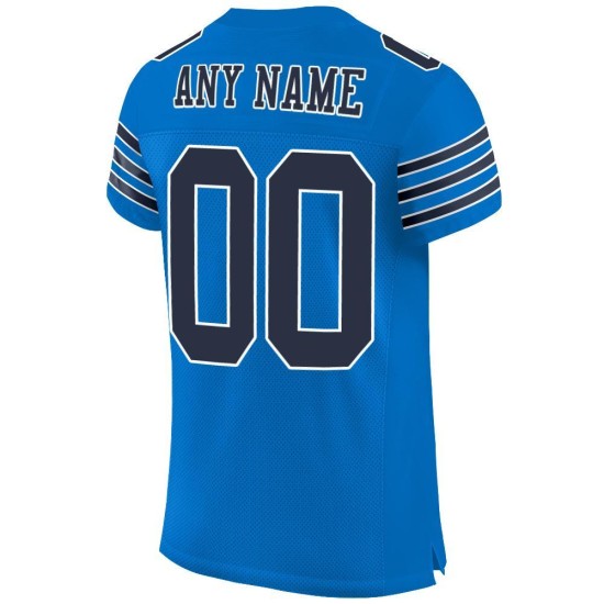 Custom Panther Blue Jersey Navy-Wit Mesh Football Authentiek Custom Panther Blue Jersey Navy-Wit Mesh Football Authentiek