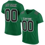 Voetbal Mesh Authentiek Zwart-Wit Kelly Custom Jersey Groen