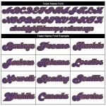 Goudkleurige Throwback Paars-Oud Wit Voetbal Custom Mesh Authentiek Jersey Goudkleurige Throwback Paars-Oud Wit Voetbal Custom Mesh Authentiek Jersey
