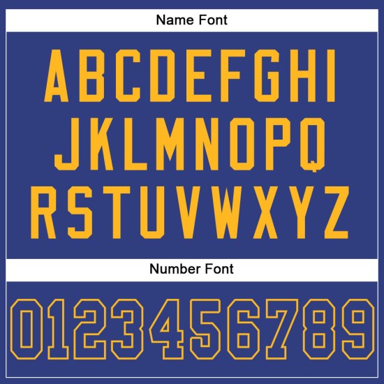 Royal-Gold Royal Custom Jersey Mesh Football Authentic