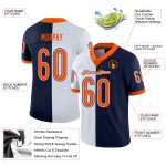 Jersey Fashion Football Custom Split Oranje-Wit Marineblauw Mesh