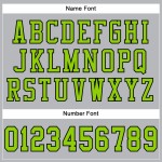 Custom Neon Jersey Voetbal Groen-Zwart Authentieke Mesh Grijs Custom Neon Jersey Voetbal Groen-Zwart Authentieke Mesh Grijs