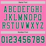 Kelly Groen-Wit Mesh Authentiek Roze Custom Voetbalshirt Kelly Groen-Wit Mesh Authentiek Roze Custom Voetbalshirt