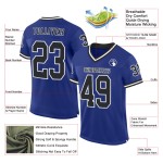 Jersey Mesh Custom Throwback Authentic Football Royal Zwart-Wit Jersey Mesh Custom Throwback Authentic Football Royal Zwart-Wit