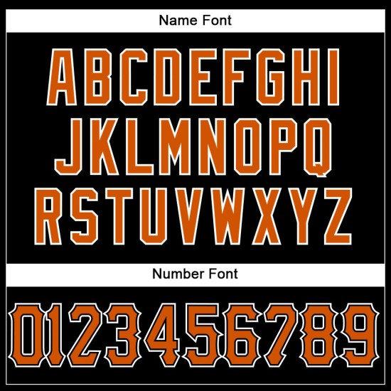 Zwart oranje-wit authentiek voetbalshirt op maat Texas mesh Zwart oranje-wit authentiek voetbalshirt op maat Texas mesh