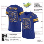Royal-Gold Royal Custom Jersey Mesh Football Authentic
