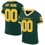 Goud-wit aangepast voetbalshirt met mesh-look, authentiek groen