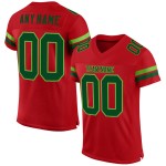 Groen Rood Mesh Authentiek Voetbalshirt Aangepast Groen-Neon Groen Rood Mesh Authentiek Voetbalshirt Aangepast Groen-Neon