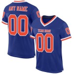 Jersey Football Custom Oranje-Wit Throwback Authentieke Royal Mesh Jersey Football Custom Oranje-Wit Throwback Authentieke Royal Mesh