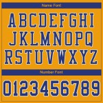 Custom Gold Mesh Jersey Royal-White Authentic Football Custom Gold Mesh Jersey Royal-White Authentic Football