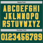 Goud-wit aangepast voetbalshirt met mesh-look, authentiek groen