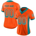 Drift Oranje Aqua-Wit Jersey Mode Voetbal Aangepast Mesh Drift Oranje Aqua-Wit Jersey Mode Voetbal Aangepast Mesh