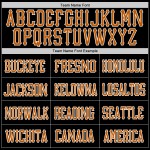 Zwart oranje-wit authentiek voetbalshirt op maat Texas mesh Zwart oranje-wit authentiek voetbalshirt op maat Texas mesh