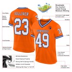 Oranje voetbal wit-koninklijk mesh throwback shirt op maat authentiek Oranje voetbal wit-koninklijk mesh throwback shirt op maat authentiek