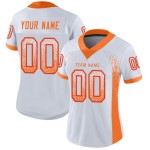 Voetbalmode Jersey Aangepast Wit Mesh Oranje-Rood Drift Voetbalmode Jersey Aangepast Wit Mesh Oranje-Rood Drift
