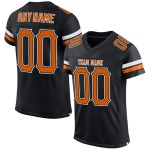 Zwart oranje-wit authentiek voetbalshirt op maat Texas mesh Zwart oranje-wit authentiek voetbalshirt op maat Texas mesh