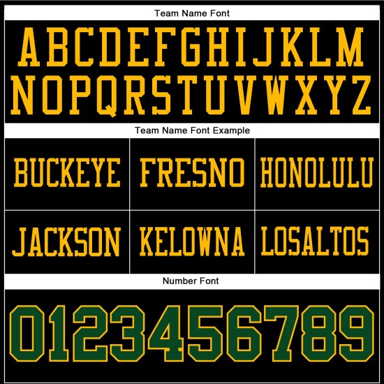 Op maat gemaakt zwart mesh voetbalshirt met authentiek groen-gouden patroon Op maat gemaakt zwart mesh voetbalshirt met authentiek groen-gouden patroon