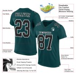 Groen voetbalshirt mesh zwart-wit middernacht authentiek op maat Groen voetbalshirt mesh zwart-wit middernacht authentiek op maat