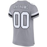 Wit-zwart mesh voetbalshirt op maat grijs licht authentiek