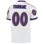 Goudkleurige Throwback Paars-Oud Wit Voetbal Custom Mesh Authentiek Jersey Goudkleurige Throwback Paars-Oud Wit Voetbal Custom Mesh Authentiek Jersey