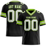 Authentiek aangepast voetbalshirt in wit-neon mesh en zwartgroen Authentiek aangepast voetbalshirt in wit-neon mesh en zwartgroen