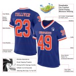 Jersey Football Custom Oranje-Wit Throwback Authentieke Royal Mesh Jersey Football Custom Oranje-Wit Throwback Authentieke Royal Mesh